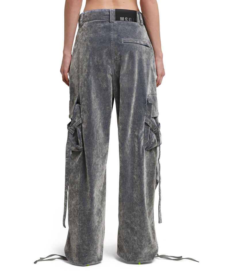 Cargo trousers with "Flock Denim" workmanship GREY Women 