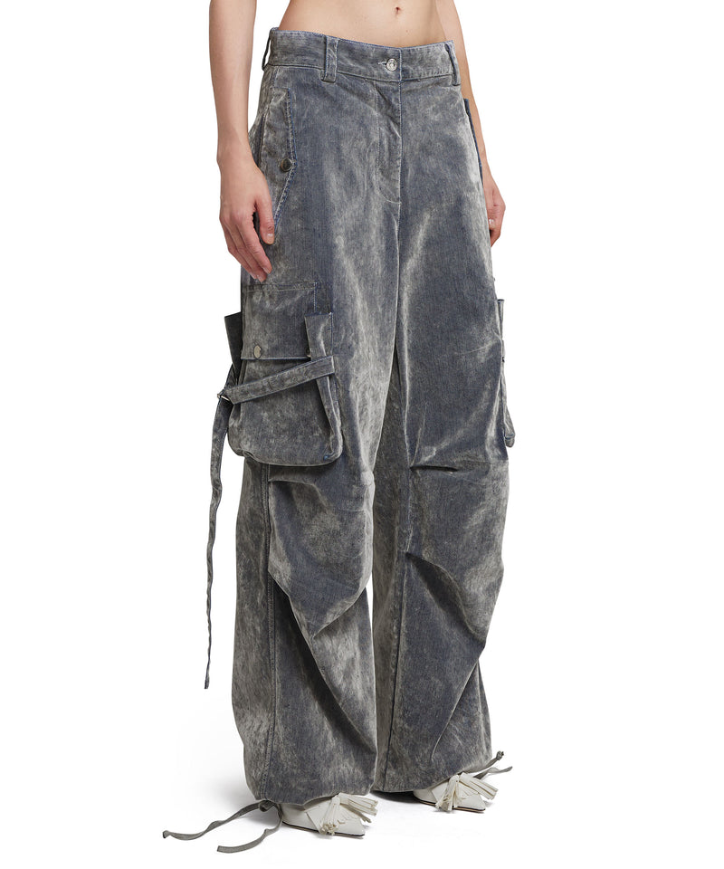 Cargo trousers with "Flock Denim" workmanship GREY Women 
