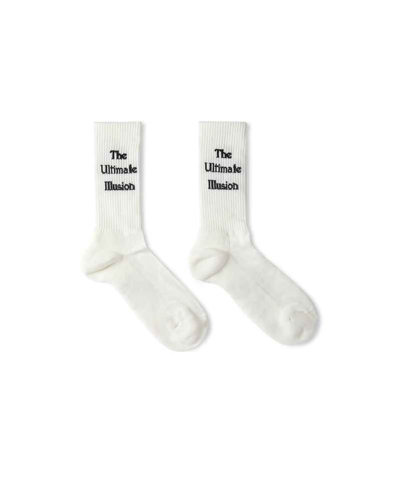 Cotton socks wtih "The Ultimate Illusion" statement WHITE Women 