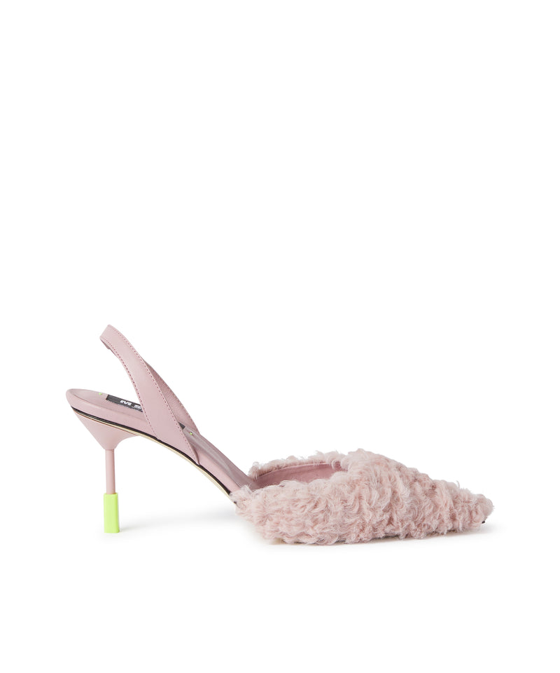 Faux fur slingbacks PINK Women 