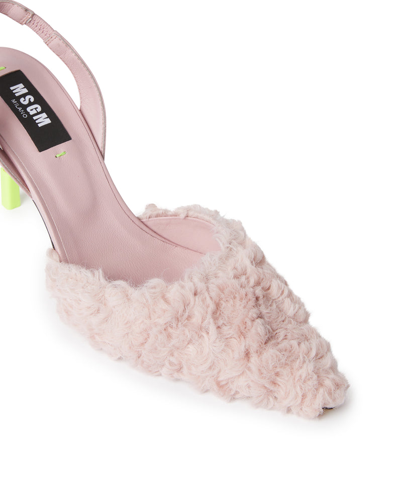 Faux fur slingbacks PINK Women 