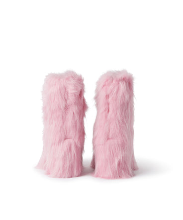 Faux fur ankle boots