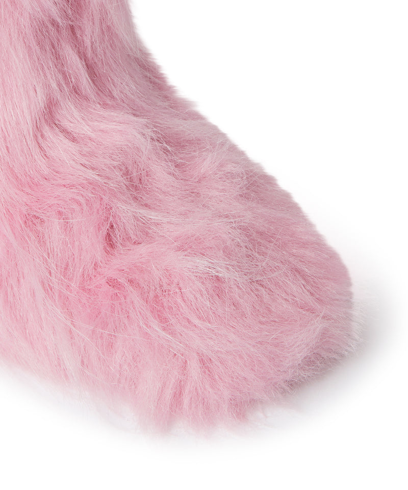 Faux fur ankle boots PINK Women 