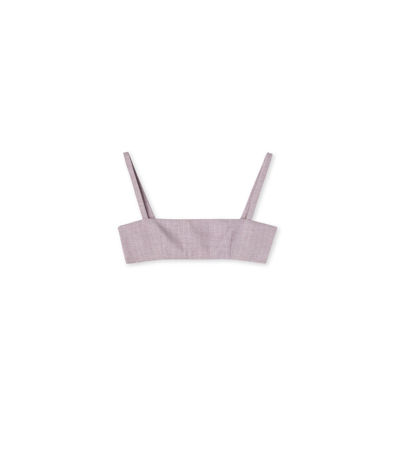 Mini top with  "Shiny Pinstriped Wool" workmanship LILLAC Women 