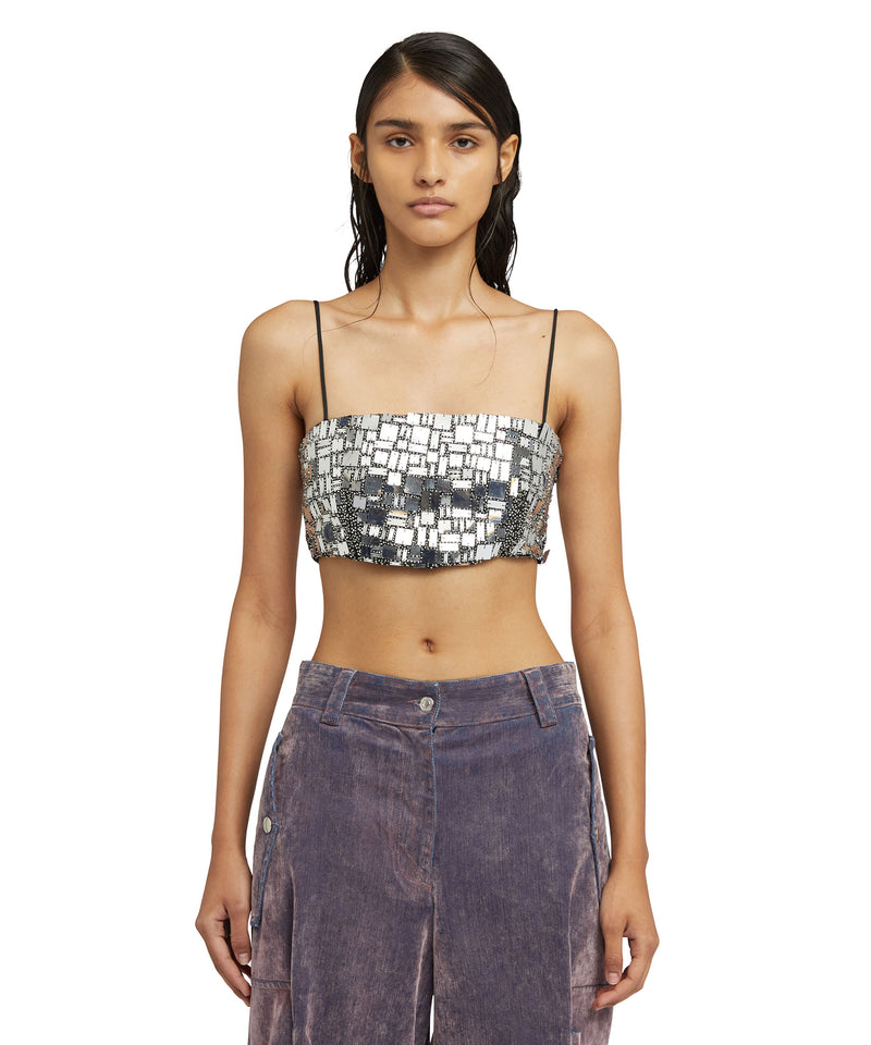 "Sequins" Mini top SILVER Women 