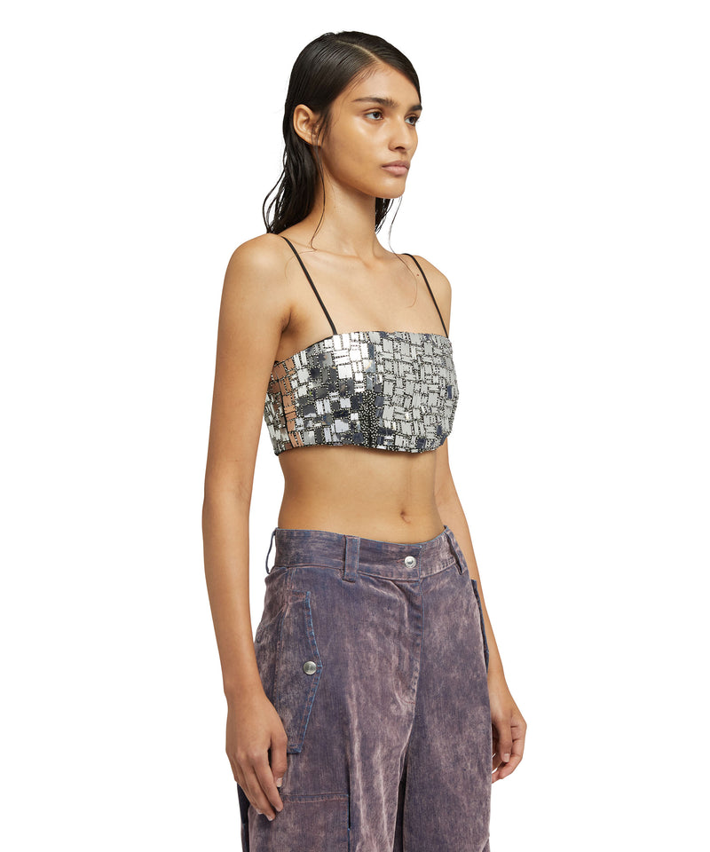 "Sequins" Mini top SILVER Women 