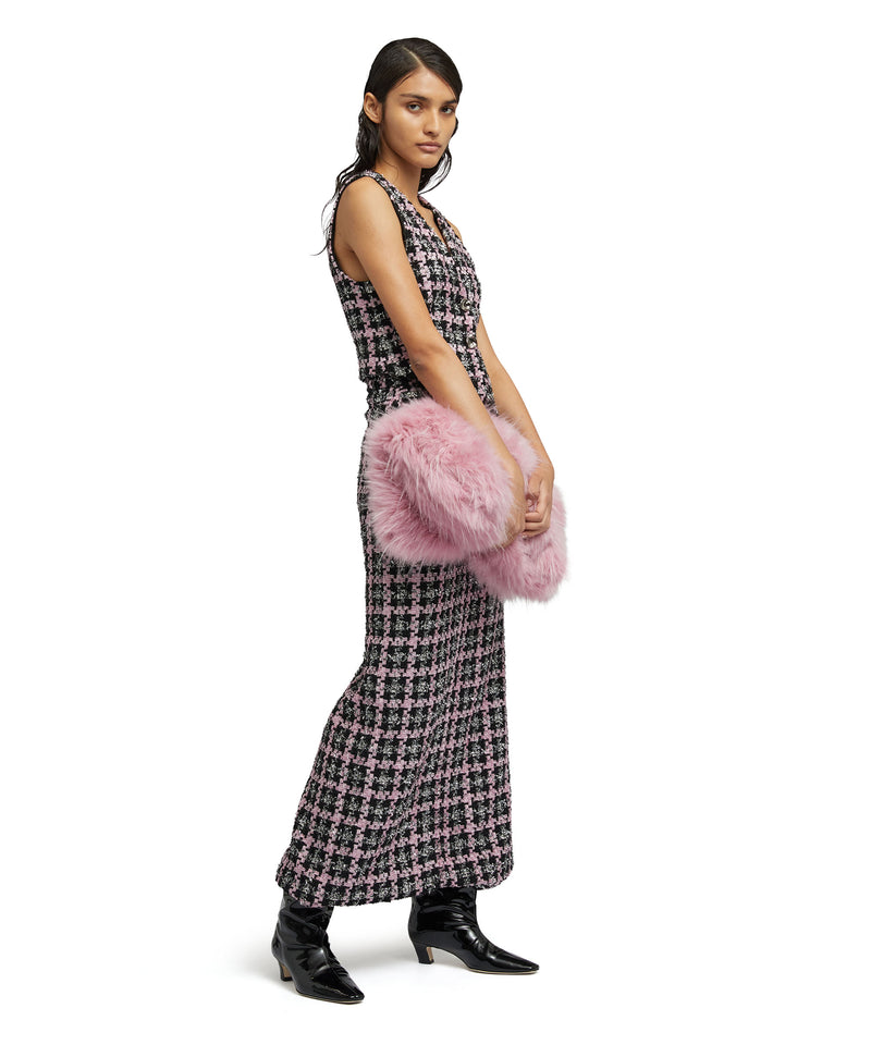 Vest with "Lurex Check Tweed" motif BLACK Women 