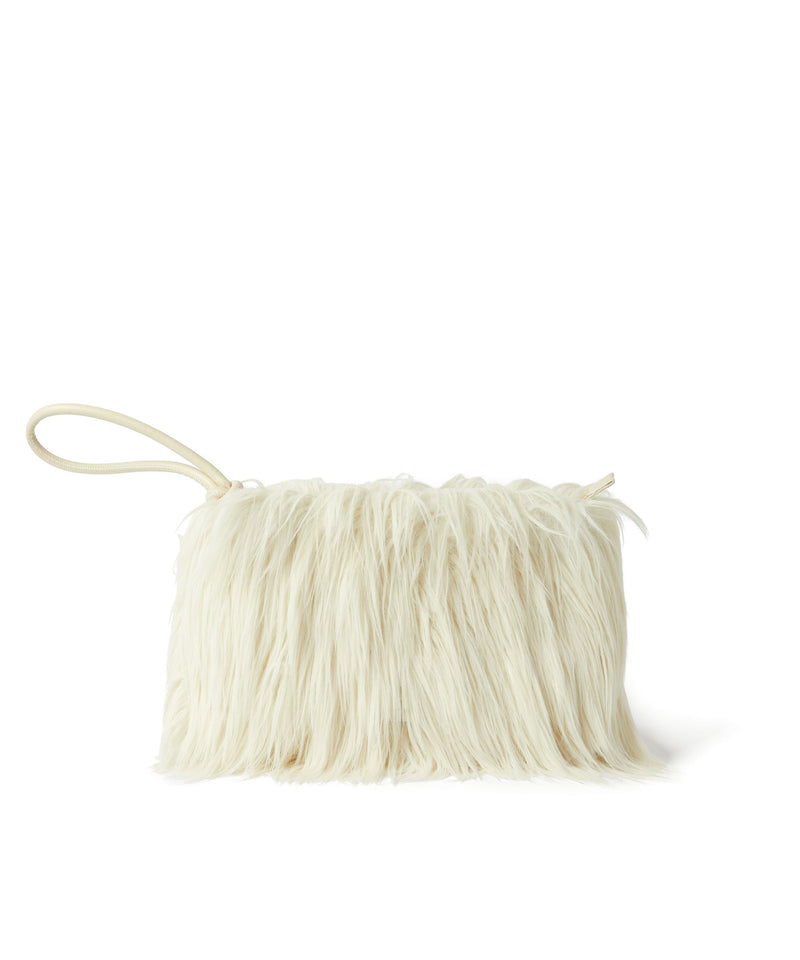 MSGM  faux fur baguette bag WHITE Women 