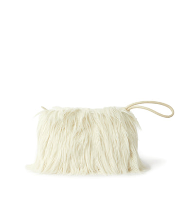 MSGM  faux fur baguette bag