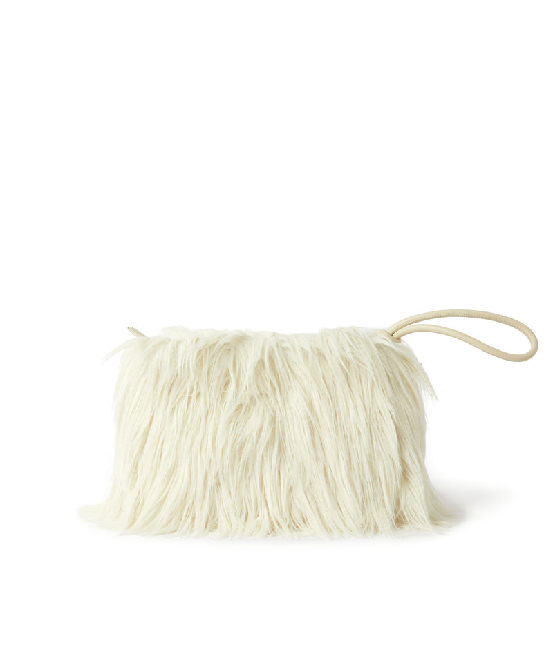 MSGM  faux fur baguette bag WHITE Women 
