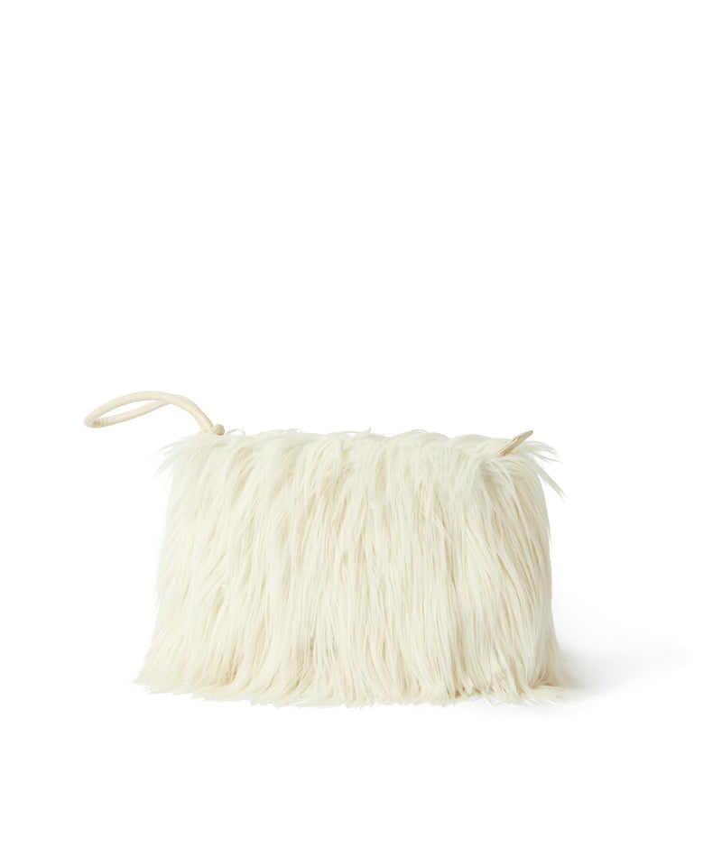 MSGM  faux fur baguette bag WHITE Women 