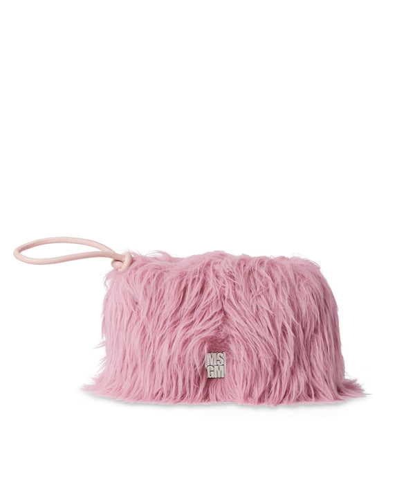 MSGM  faux fur baguette bag