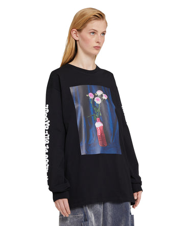 Organic cotton crewneck t-shirt from the MSGM Fantastic Green Capsule