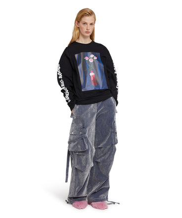 Organic cotton crewneck t-shirt from the MSGM Fantastic Green Capsule