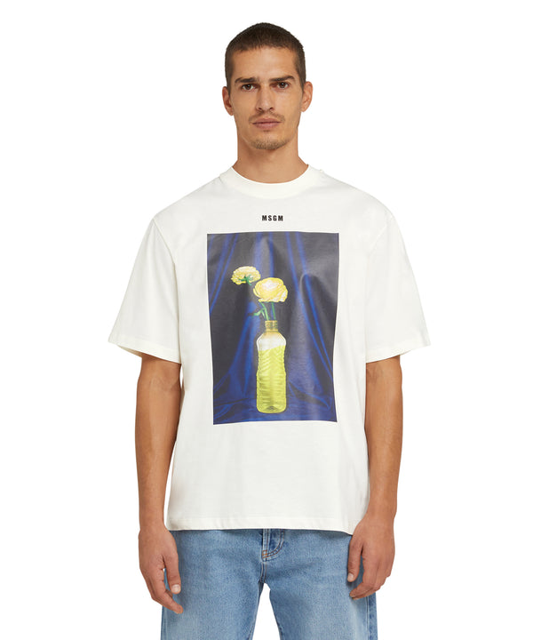 Organic cotton crewneck t-shirt from the MSGM Fantastic Green Capsule