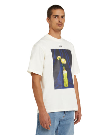 Organic cotton crewneck t-shirt from the MSGM Fantastic Green Capsule