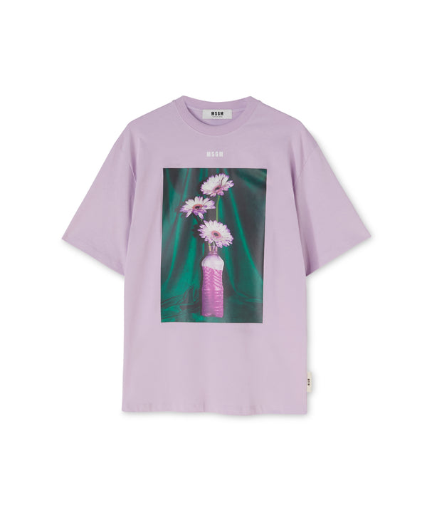 Organic cotton crewneck t-shirt from the MSGM Fantastic Green Capsule