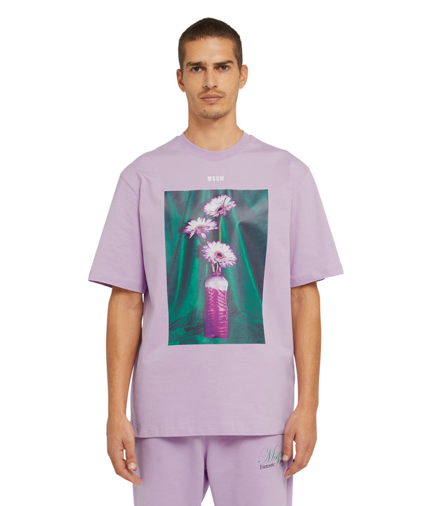 Organic cotton crewneck t-shirt from the MSGM Fantastic Green Capsule