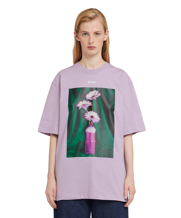 Organic cotton crewneck t-shirt from the MSGM Fantastic Green Capsule