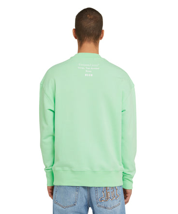 Organic cotton crewneck t-shirt from the MSGM Fantastic Green Capsule