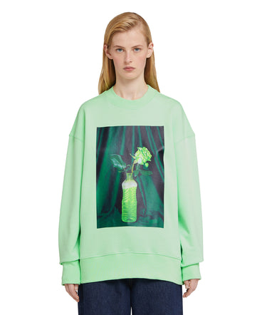 Organic cotton crewneck t-shirt from the MSGM Fantastic Green Capsule