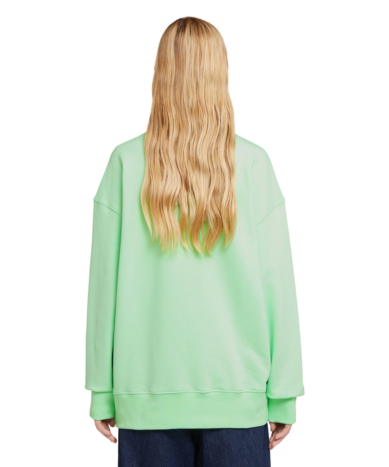 Organic cotton crewneck t-shirt from the MSGM Fantastic Green Capsule LIGHT GREEN Unisex 