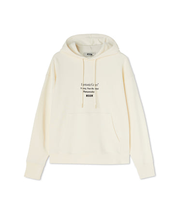 Organic cotton hooded sweatshirt from the MSGM Fantastic Green Capsule