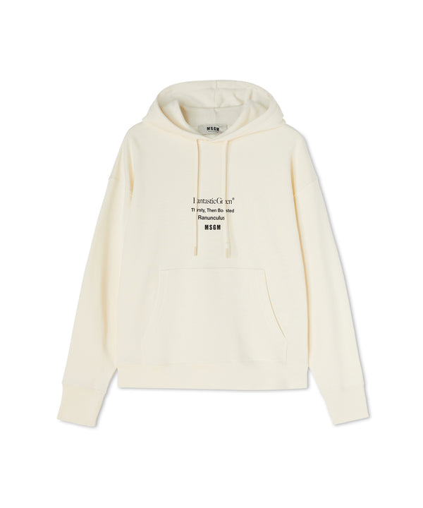 Organic cotton hooded sweatshirt from the MSGM Fantastic Green Capsule