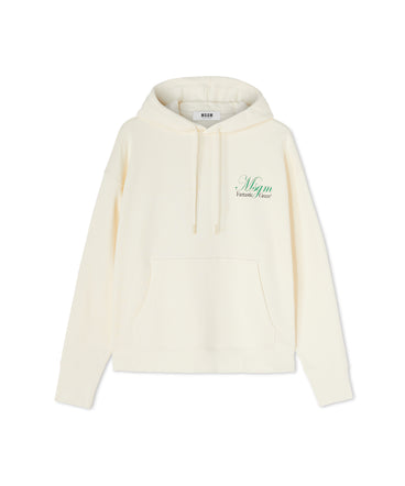 Organic cotton hooded sweatshirt from the MSGM Fantastic Green Capsule
