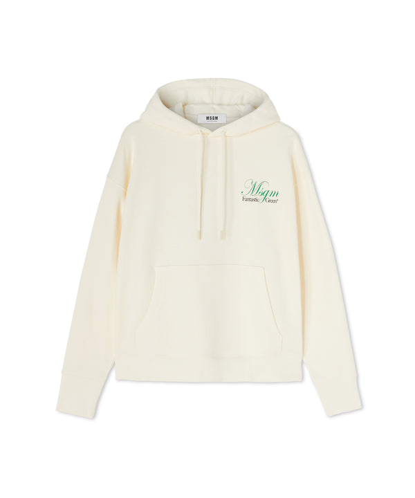 Organic cotton hooded sweatshirt from the MSGM Fantastic Green Capsule