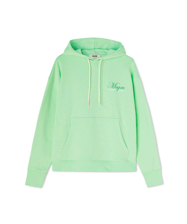 Organic cotton hooded sweatshirt from the MSGM Fantastic Green Capsule
