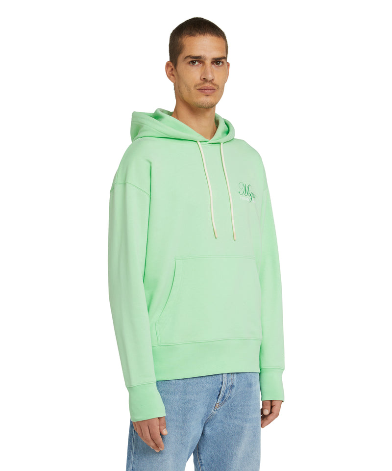 Organic cotton hooded sweatshirt from the MSGM Fantastic Green Capsule LIGHT GREEN Unisex 