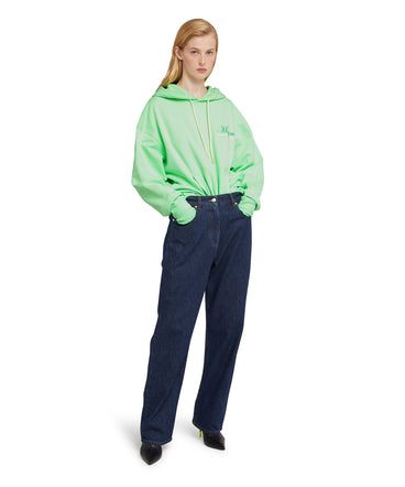 Organic cotton hooded sweatshirt from the MSGM Fantastic Green Capsule