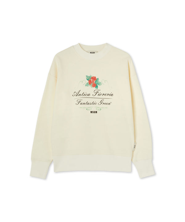 Organic cotton crewneck sweatshirt from the MSGM Fantastic Green Capsule