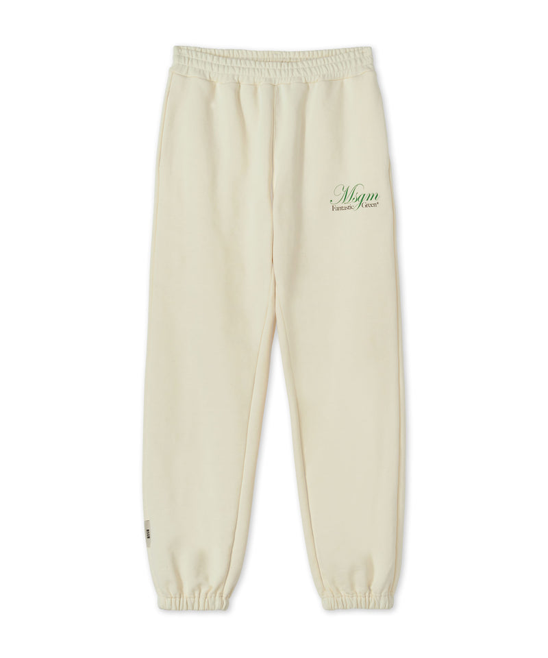 Organic cotton jogging trousers certified by the MSGM Fantastic Green Capsule WHITE Unisex 