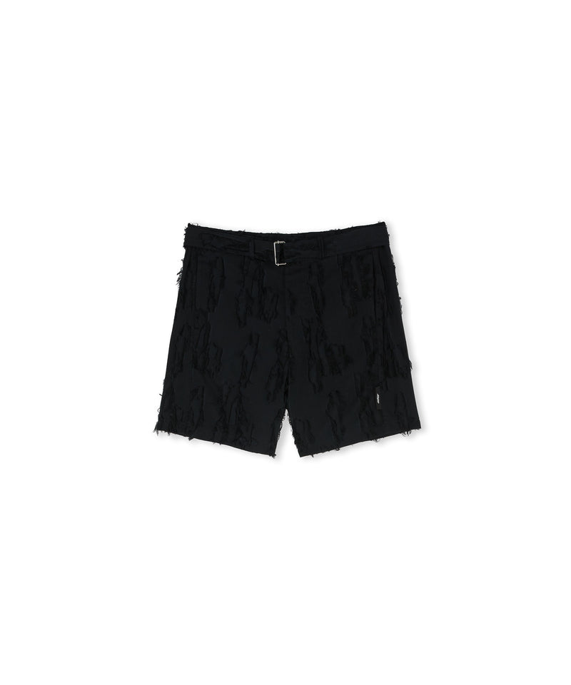 Shorts in cotone jacquard filcoupè NERO Uomo 