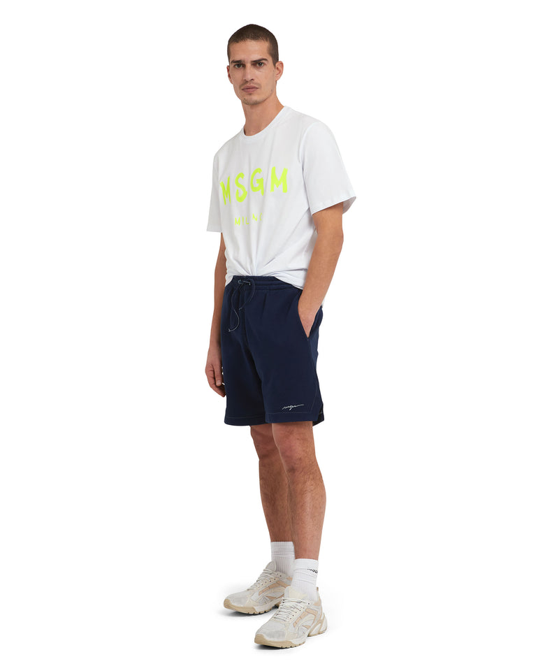 Sweat shorts with embroidered logo BLUE Men 