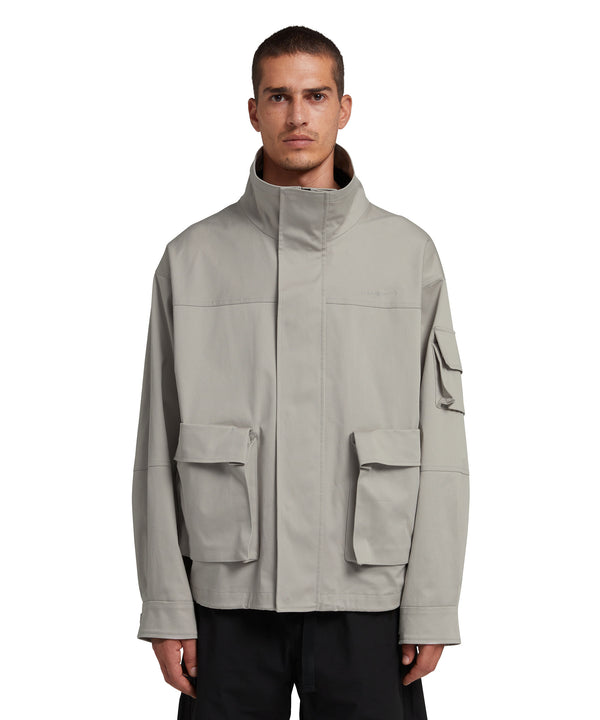Cotton gabardine pocketed jacket