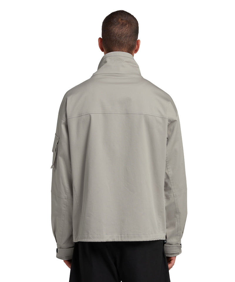Cotton gabardine pocketed jacket LIGHT GREY Men 