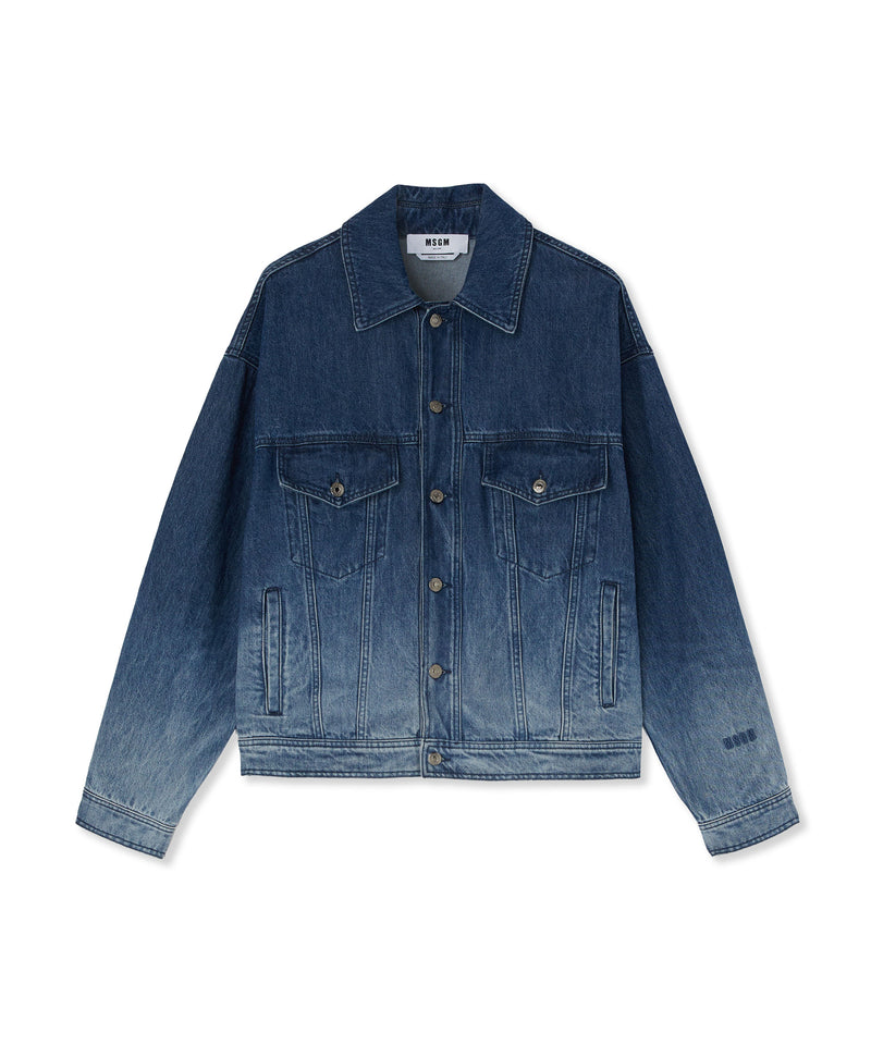 Feded denim treatment jacket SKY BLUE Men 