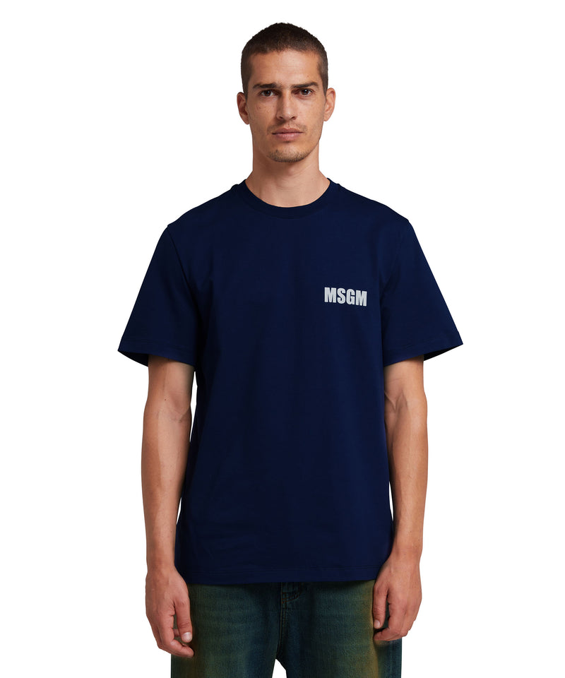 T-Shirt with "Never look back" graphic BLUE Men 