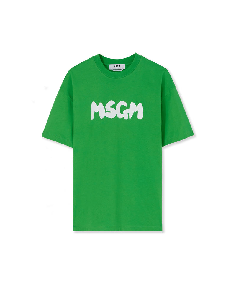 T-Shirt con nuovo logo pennellato VERDE Uomo 