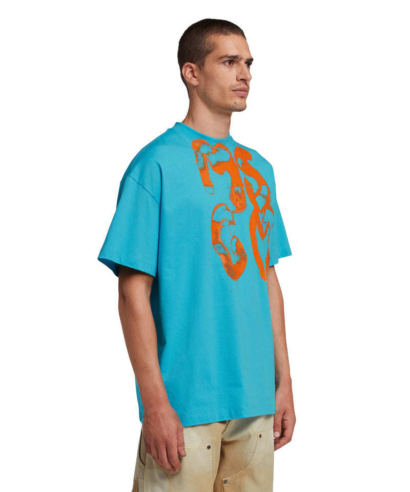 T-Shirt with "Spray logo" graphic LIGHT BLUE Men 