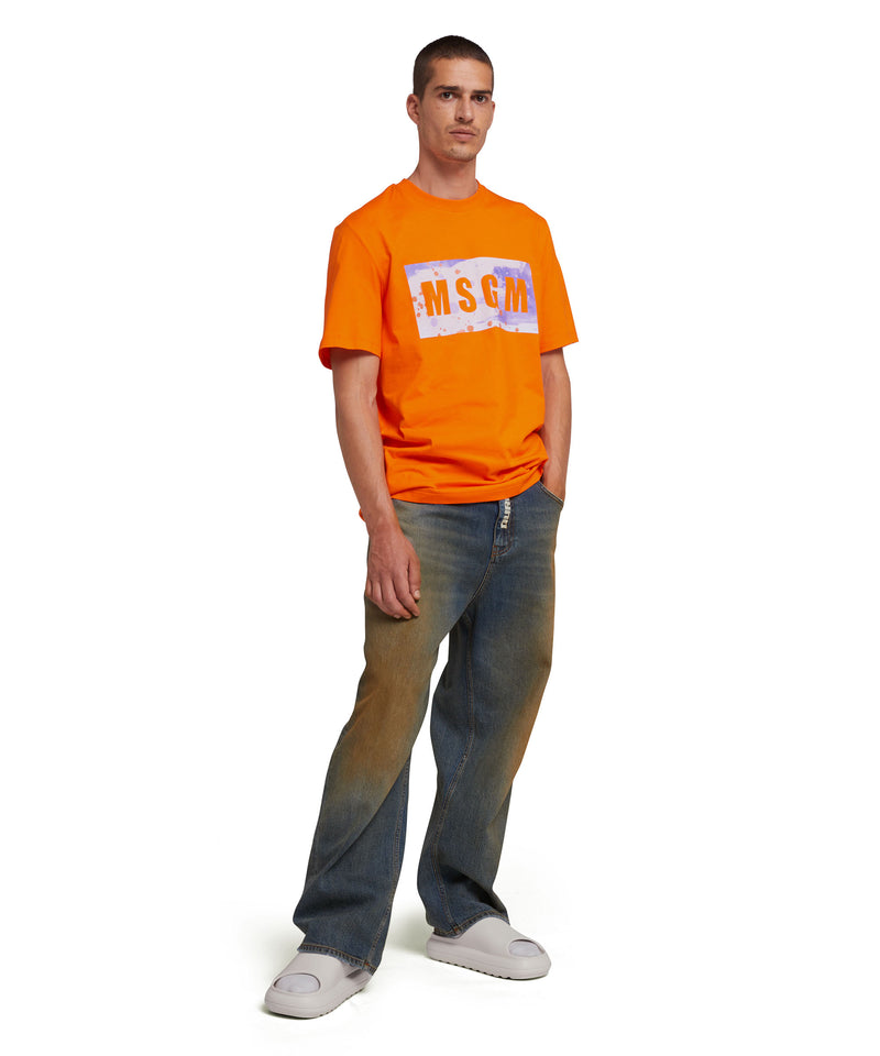 T-Shirt with box logo camo graphic ORANGE Men 