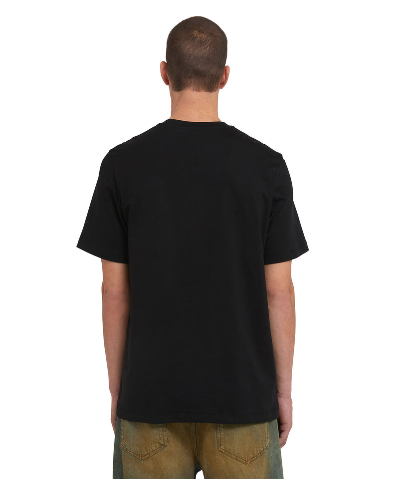T-Shirt with box logo camo graphic BLACK Men 