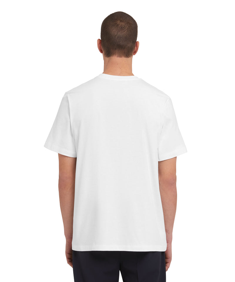 T-Shirt with embroidered cursive logo WHITE Men 