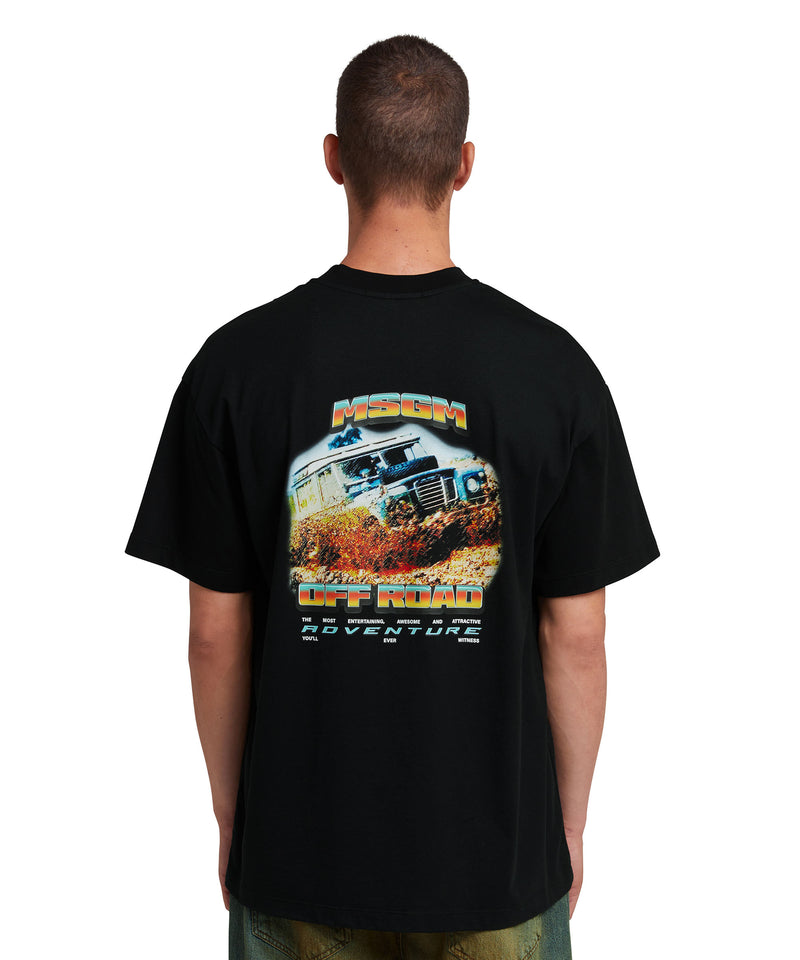 T-Shirt with "Off road adventure" graphic BLACK Men 