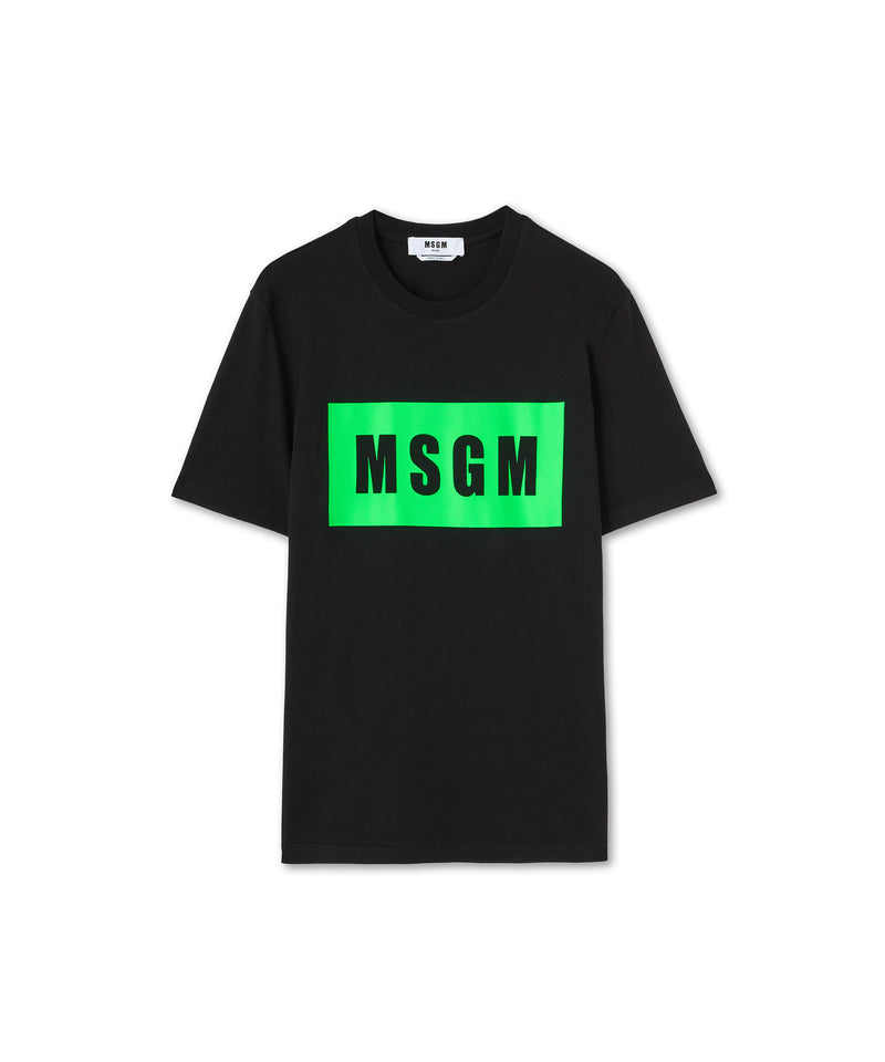 T-Shirt with box logo BLACK Men 