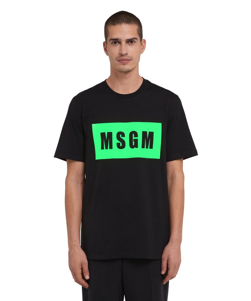 T-Shirt with box logo BLACK Men 