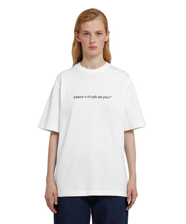 T-shirt in cotone con Crash quote